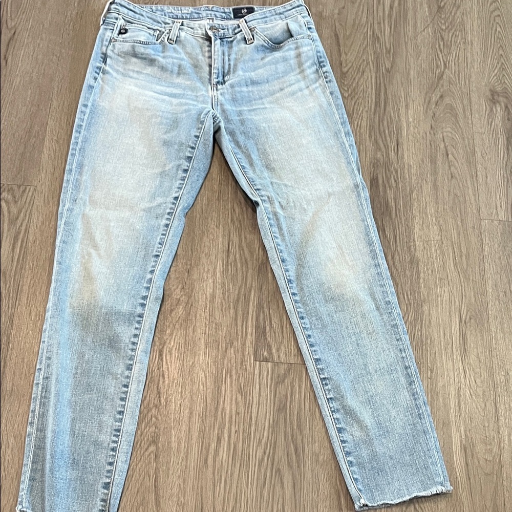 AG Adriano Goldschmied Light Blue Straight Leg Jeans